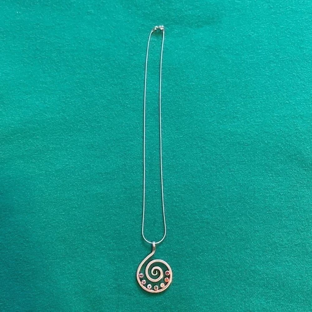 Silver and gemstone statement Necklace